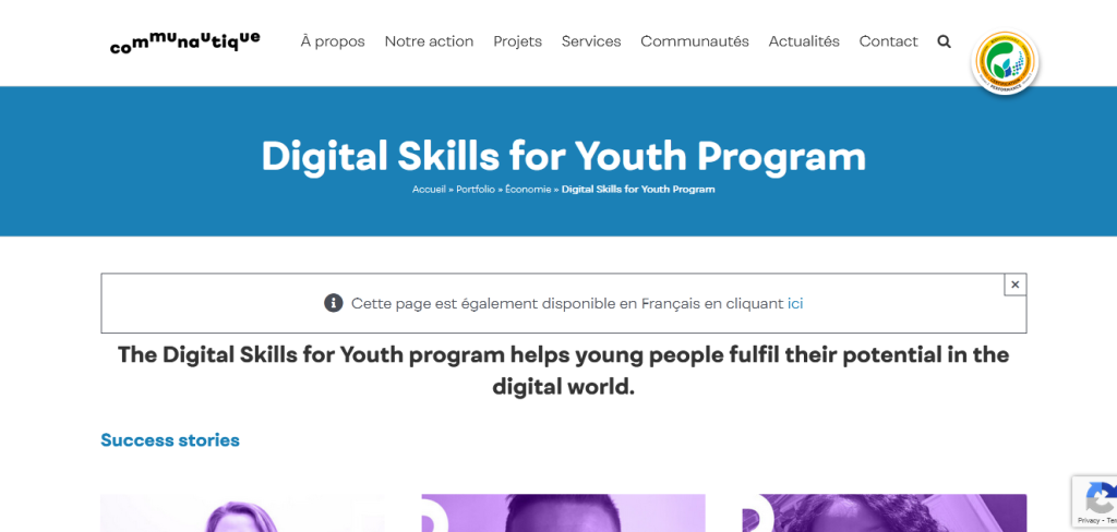Digital Skills for Youth program