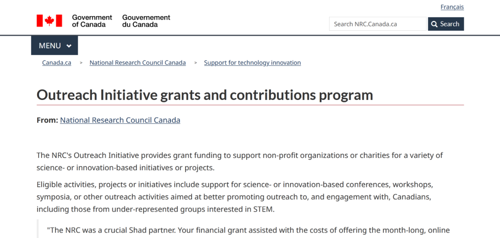 Outreach Initiative grants
