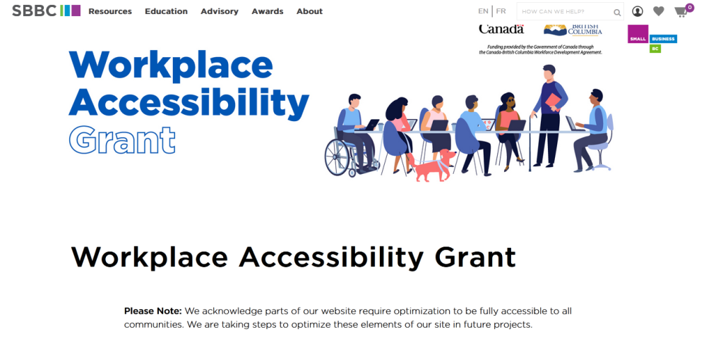 Workplace Accessibility Grant
