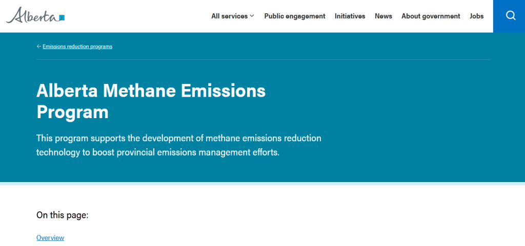 Alberta Methane Emissions Program