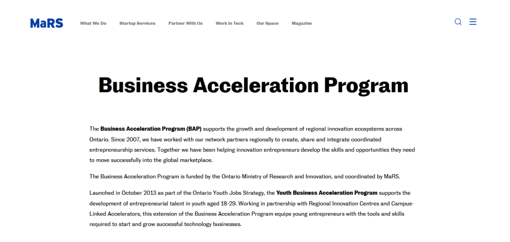 Business Acceleration Program