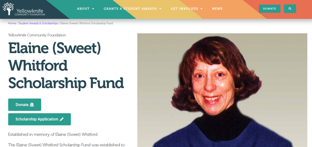 Elaine (Sweet) Whitford Scholarship Fund