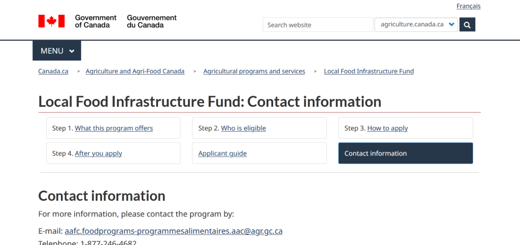 Local Food Infrastructure Fund in Canada