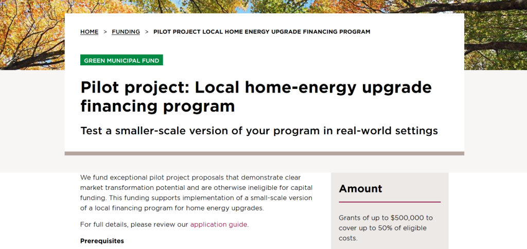 Local home-energy upgrade financing program Federation of Canadian Municipalities