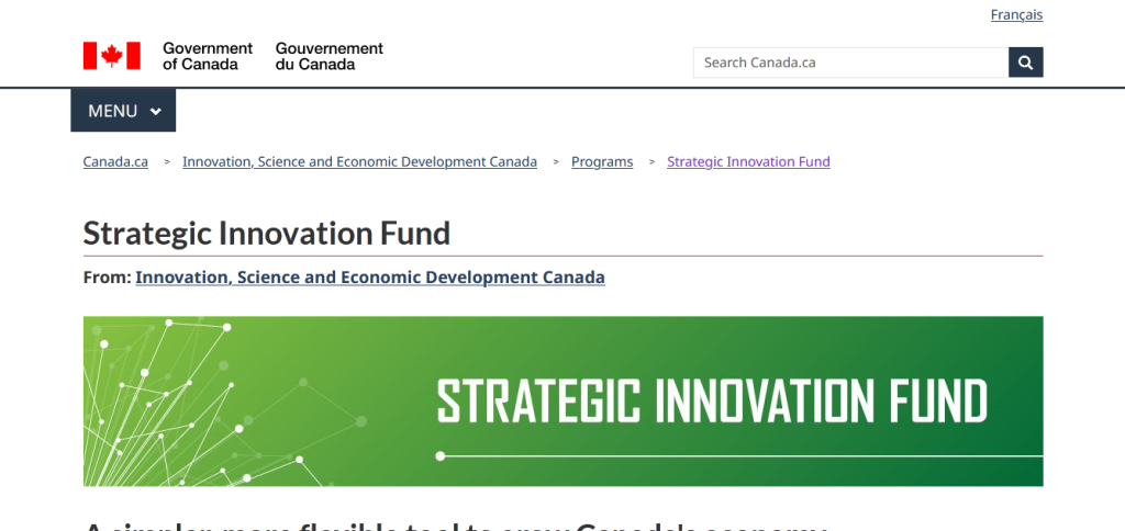 Strategic Innovation Fund (SIF)